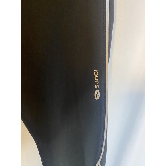 Sugoi Black Cycling Bike Running Tights Reflective Accents Zippered Pocket Sz XL - Picture 3 of 5